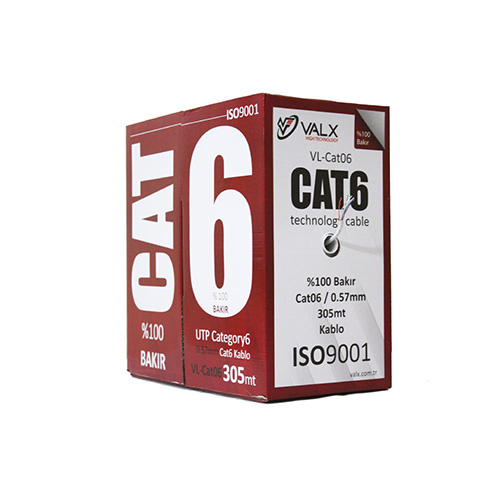VALX VL-CAT06 CAT6 23 AWG 305 MT SAF BAKIR NETWORK KABLOSU