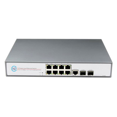 XPCABLE XPS-102T1 8 PORT POE 2 PORT SFP 1 PORT GBIT UPLINK 10/100 SWITCH 130W