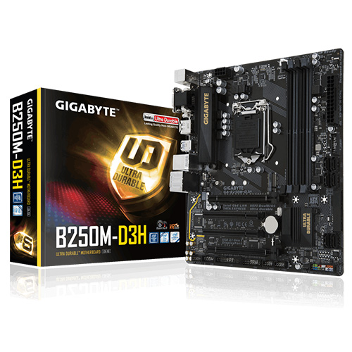 GIGABYTE INTEL B250M-D3H B250 DDR4 VGA GLAN SC-1151 ANAKART
