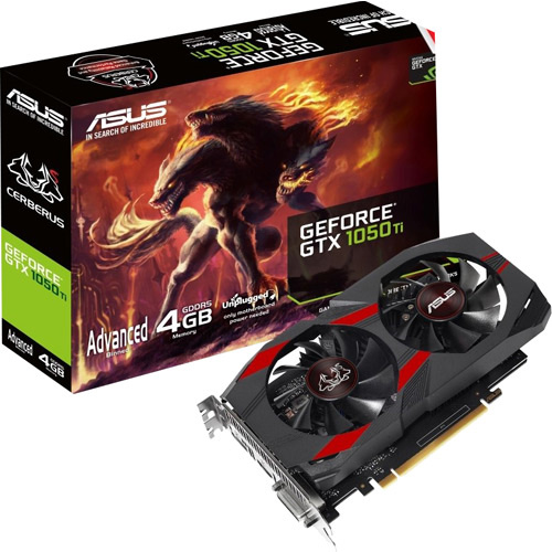 ASUS 4 GB GTX1050-TI CERBERUS-GTX1050TI-O4G GDDR5 128 BIT DVI HDMI DP EKRAN KARTI