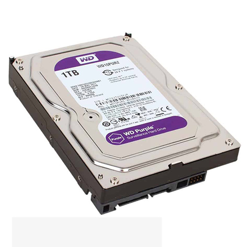 W.D 3.5 1 TB 64 MB INTELLIPOWER SATA PC HDD WD10PURZ 7/24
