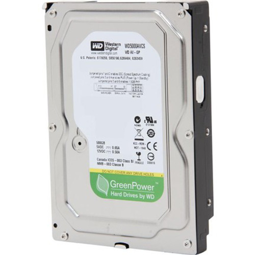 W.D 3.5 500 GB 16 MB 7200 RPM SATA PC HDD WD5000AVCS 7/24