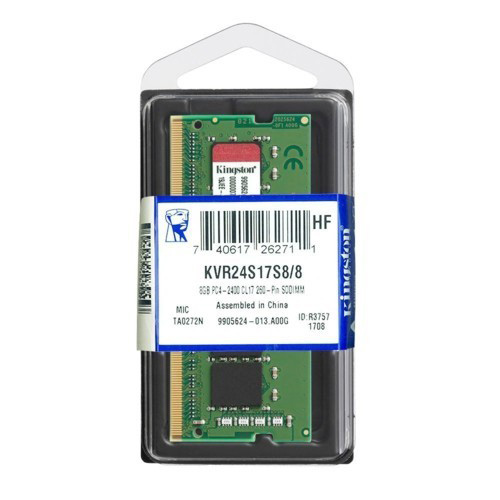 KINGSTON 8 GB 2400 MHZ DDR4 NOTEBOOK RAM KVR24S17S8/8