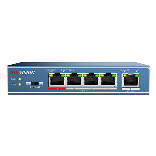 HIKVISION DS-3E0105P-E/M(B) 4 PORT POE 1 PORT UPLINK 10/100 SWITCH 58W