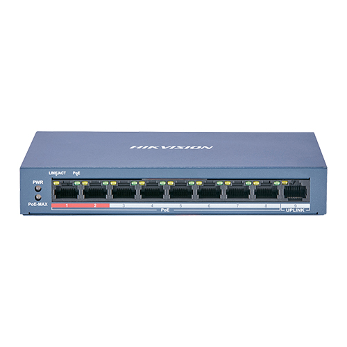 HIKVISION DS-3E0109P-E/M 8 PORT POE 1 PORT UPLINK 10/100 SWITCH 58W