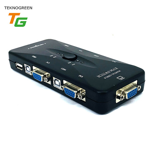 TEKNOGREEN TVS-344 4 PORT USB KVM SWITCH