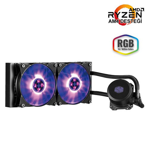 COOLERMASTER MASTERLIQUID ML240L RGB INTEL / AMD SIVI SOĞUTMALİ İŞLEMCİ FANI