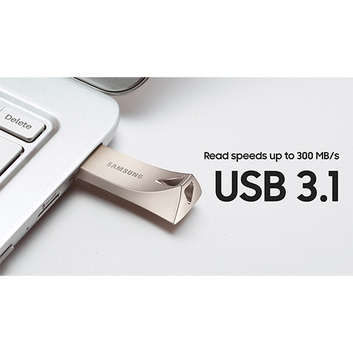 SAMSUNG 64 GB BAR PLUS GÜMÜŞ USB 3.1 FLASH DİSK MUF-64BE3/APC