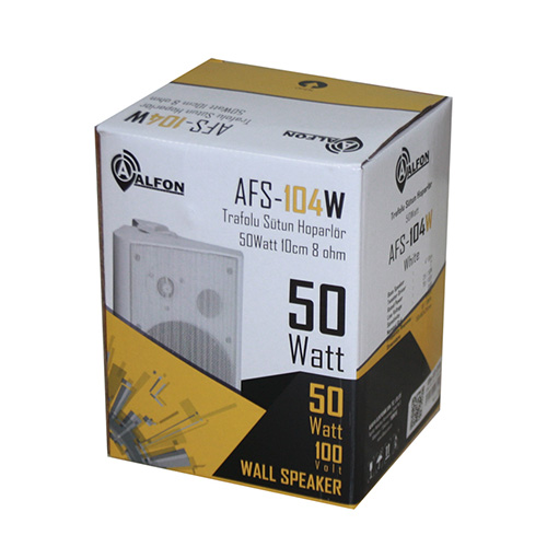 ALFON AFS-104W 10CM 50W TRAFOLU SUTUN HOP. BEYAZ