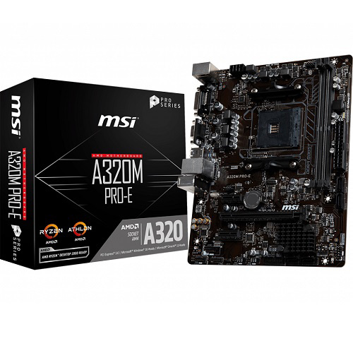 MSI A320M PRO-E A320 DDR4 RYZEN GRAPHICS 16X AM4 ANAKART