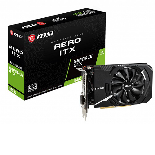 13128 MSI 4 GB GTX1650 AERO ITX 4G OC GDDR5 128 BIT DVI HDMI DP EKRAN KARTI