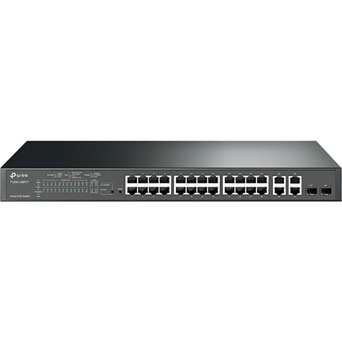 TP-LINK T1500-28PCT 24 PORT POE + 4 PORT GBIT POE 2 PORT SFP 10/100 YÖNETİLEBİLİR SWITCH 180W (TL-SL2428P)