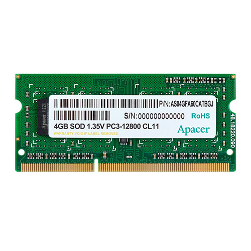13740 APACER 4 GB 1600 MHZ DDR3 CL11 NOTEBOOK RAM 1.5 V