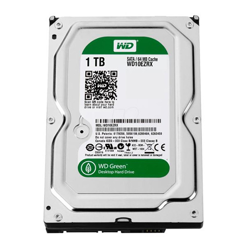 W.D 3.5 1 TB 64 MB INTELLIPOWER SATA PC HDD WD10EZRX