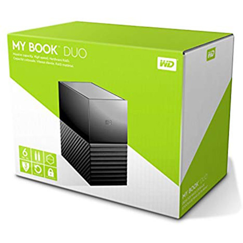 W.D 3.5 MY BOOK DUO 6 TB USB 3.0 EXTERNAL HDD SİYAH WDBFBE0060JBK-EESN