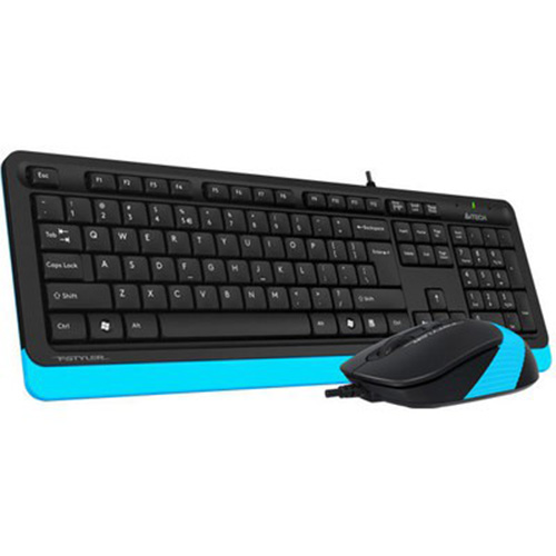 13882 A4 TECH F1010 Q USB SİYAH MAVİ KLAVYE MOUSE SET