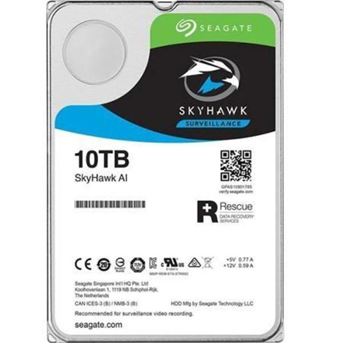 SEAGATE 3.5 10 TB 256 MB 7200 RPM SKYHAWK AI SATA 3 PC HDD ST10000VE008 7/24