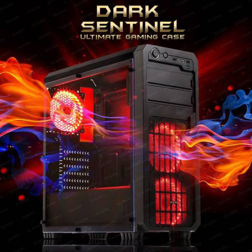 DARK SENTINEL DKCHSENTINEL500 500 W PENCERELİ KASA SİYAH 3X12 CM FAN 1XUSB3.0 2XUSB2.0