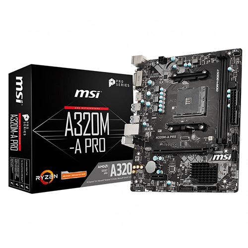 MSI A320 A320M-A PRO DDR4 GLAN 16X AM4 AMD ANAKART