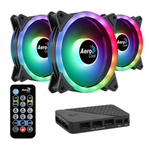 AEROCOOL AE-DUO-PRO DUO PRO 3 X 12 CM ARGB UZAKTAN KUMANDALI KASA FANI