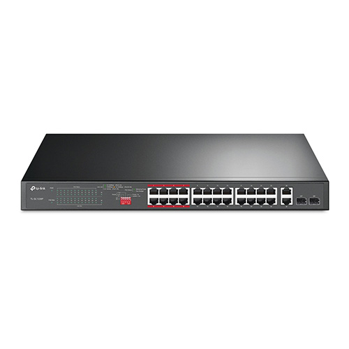 TP-LINK TL-SL1226P 24 PORT POE 2 PORT SFP 2 PORT GBIT UPLİNK 10/100 SWITCH 250W