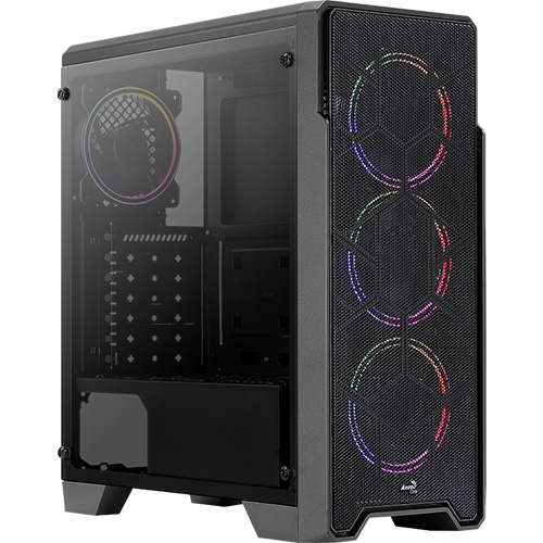 AEROCOOL ORE SATURN AE-ORS-680 600 W 80+ ATX KASA TEMPERED GLASS 4 X FRGB FAN