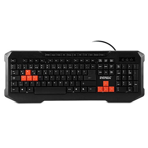 EVEREST KB-961 Q USB KABLOLU MULTIMEDYA SİYAH KLAVYE