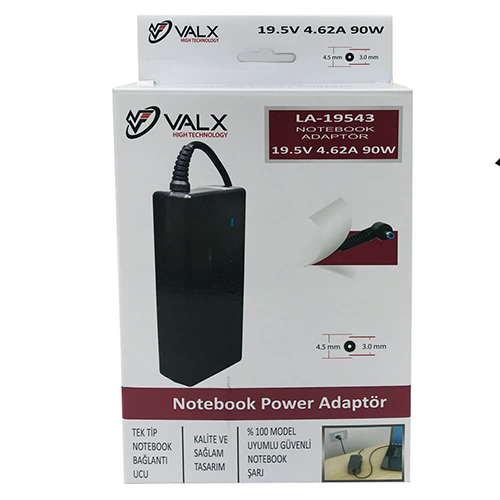 VALX LA-19543 19.5V 4.62A 90W NOTEBOOK ADAPTÖRÜ HP ENVY