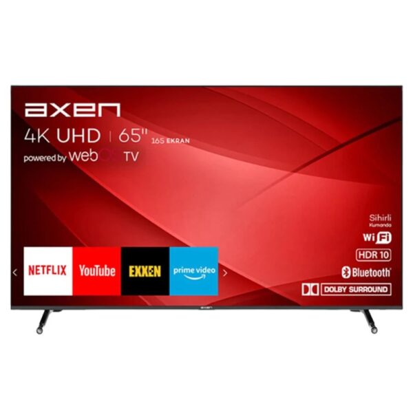 AXEN 65FIL240-0246 65 165 EKRAN 4K ULTRA HD WEBOS SMART SİYAH UYDU ALICILI LED TV
