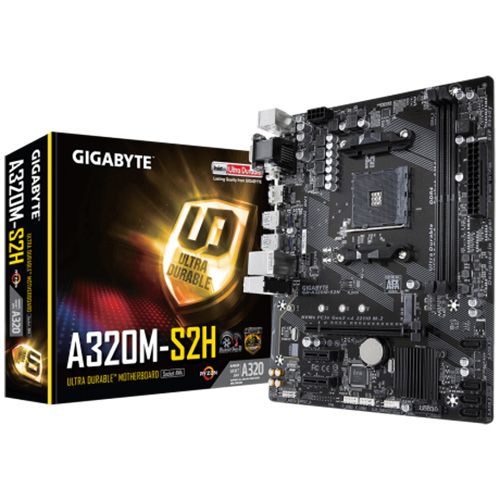 GIGABYTE A320 GA-A320M-S2H DDR4 GLAN 16X AM4 M2 NVME ANAKART