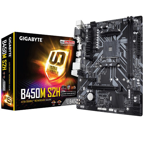 GIGABYTE AMD B450M-S2H B450 DDR4 GLAN 16X AM4 M2 NVME ANAKART