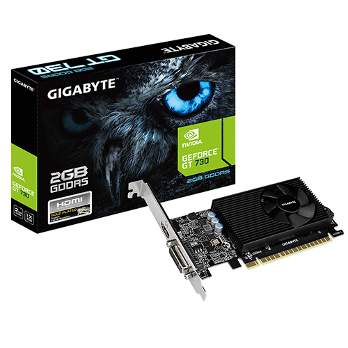 GIGABYTE 2 GB GT730 GV-N730D5-2GL GDDR5 64 BIT HDMI DVI NVIDIA EKRAN KARTI