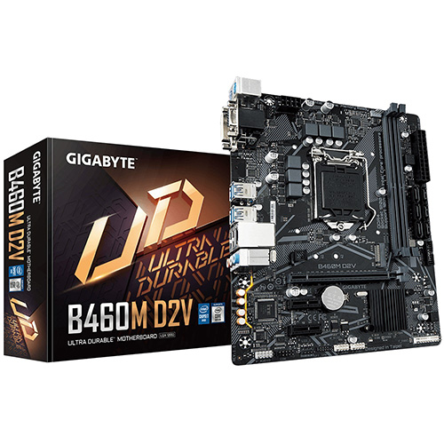 GIGABYTE INTEL B460M-D2V B460 DDR4 VGA GLAN SC-1200P (10. NESİL İŞLEMCİLER İÇİN) ANAKART