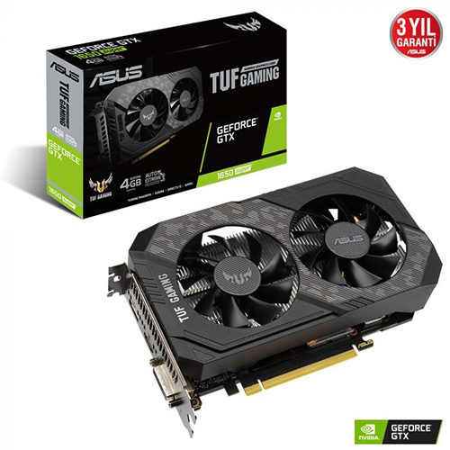 ASUS 4 GB GTX1650 SUPER TUF GDDR6 128 BIT GTX1650S-4G-GAMING DVI HDMI DP EKRAN KARTI
