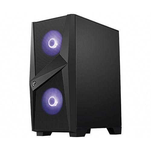 MSI MAG FORGE 100M POWER SUPPLY YOK ATX GAMING KASA TEMPERLİ CAM SİYAH 2XRGB 1X120 MM FAN