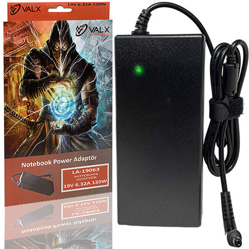VALX LA-19063 19V 6.32A 120W NOTEBOOK ADAPTÖRÜ TOSHİBA/ASUS/CASPER