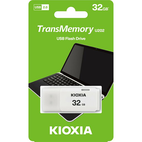 14965 KIOXIA 32 GB BEYAZ USB 2.0 FLASH DISK LU202W032GG4