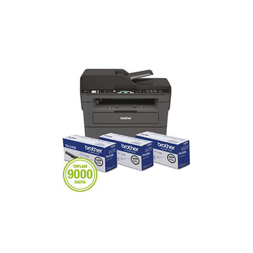 BROTHER MFC-L2716DW-3T YAZICI FOTOKOPİ TARAYICI FAX DUBLEX 3 ADET TONER WI-FI USB ETHERNET TN-2456