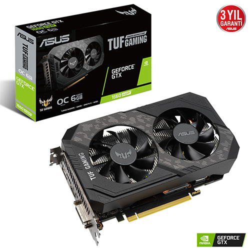 ASUS 6 GB GTX1660S TUF-GTX1660S-O6G-GAMING GDDR6 192 BIT HDMI DP EKRAN KARTI