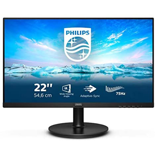 PHILIPS 21.5 222V8LA/00-01 LED 4 MS 75 HZ HDMI VGA DP FULL HD SİYAH MULTİMEDYA VESA MONİTÖR