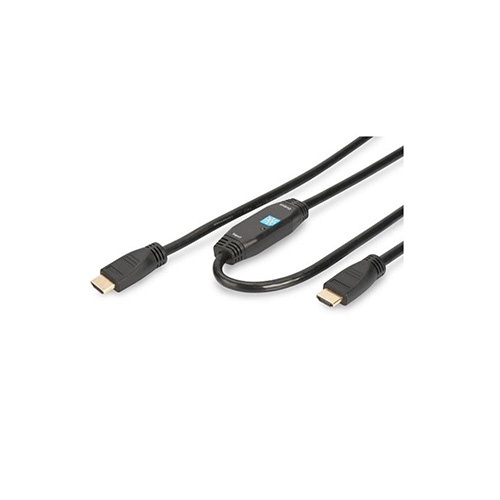 15667 DIGITUS AK-330105-150-S AMPLİFİKATÖRLÜ 15 MT SİYAH HDMI KABLO