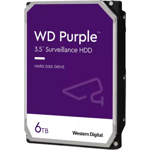 W.D 3.5 6 TB 128 MB INTELLIPOWER SATA PC HDD WD62PURZ 7/24