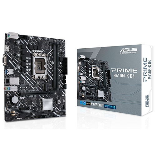 ASUS INTEL PRIME H610M-K D4 DDR4 VGA GLAN SC-1700P 12. NESİL İŞLEMCİLER İÇİN M2 NVMe ANAKART