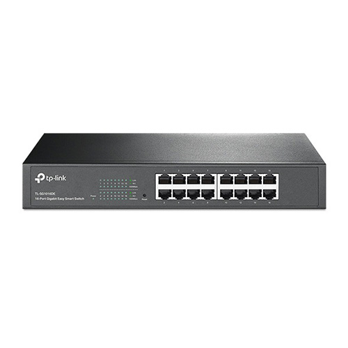 16022 TP-LINK TL-SG1016DE 16 PORT GIGABIT EASY SMART RACK MOUNTABLE SWITCH METAL KASA