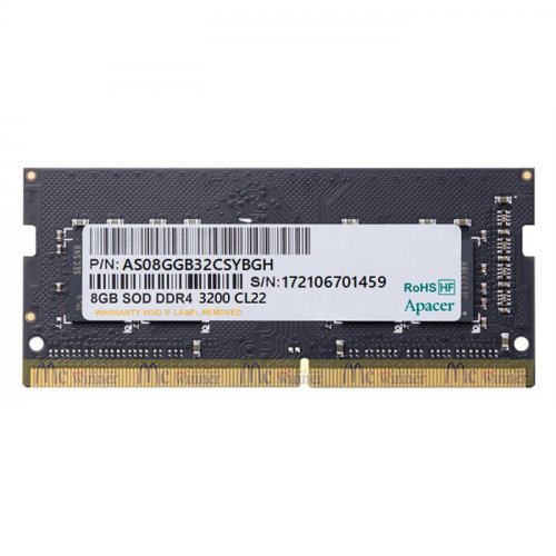 APACER 8 GB 3200 MHZ DDR4 NOTEBOOK RAM ES.08G21.GSH