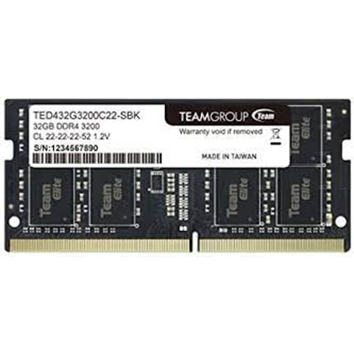 TEAM ELITE 32 GB 3200 MHZ DDR4 NOTEBOOK RAM TED432G3200C22-S01