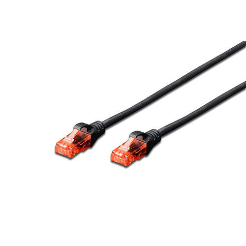 DIGITUS DK-1617-010/BL U/UTP CAT6 HALOGEN FREE 1 MT SIYAH PATCH KABLO
