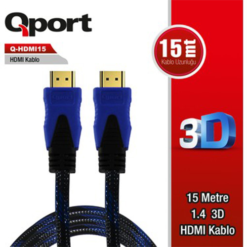 QPORT Q-HDMI15 15 MT ÖRGÜLÜ HDMI KABLO