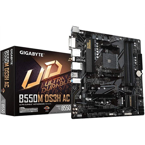 GIGABYTE AMD B550M-DS3H B550 DDR4 VGA GLAN 1XM2 AM4 ANAKART