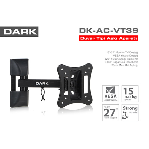 DARK DK-AC-VT39 13-27 HAREKETLİ DUVAR ASKI APARATI